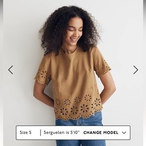 Floral Eyelet Crop Top Madewell